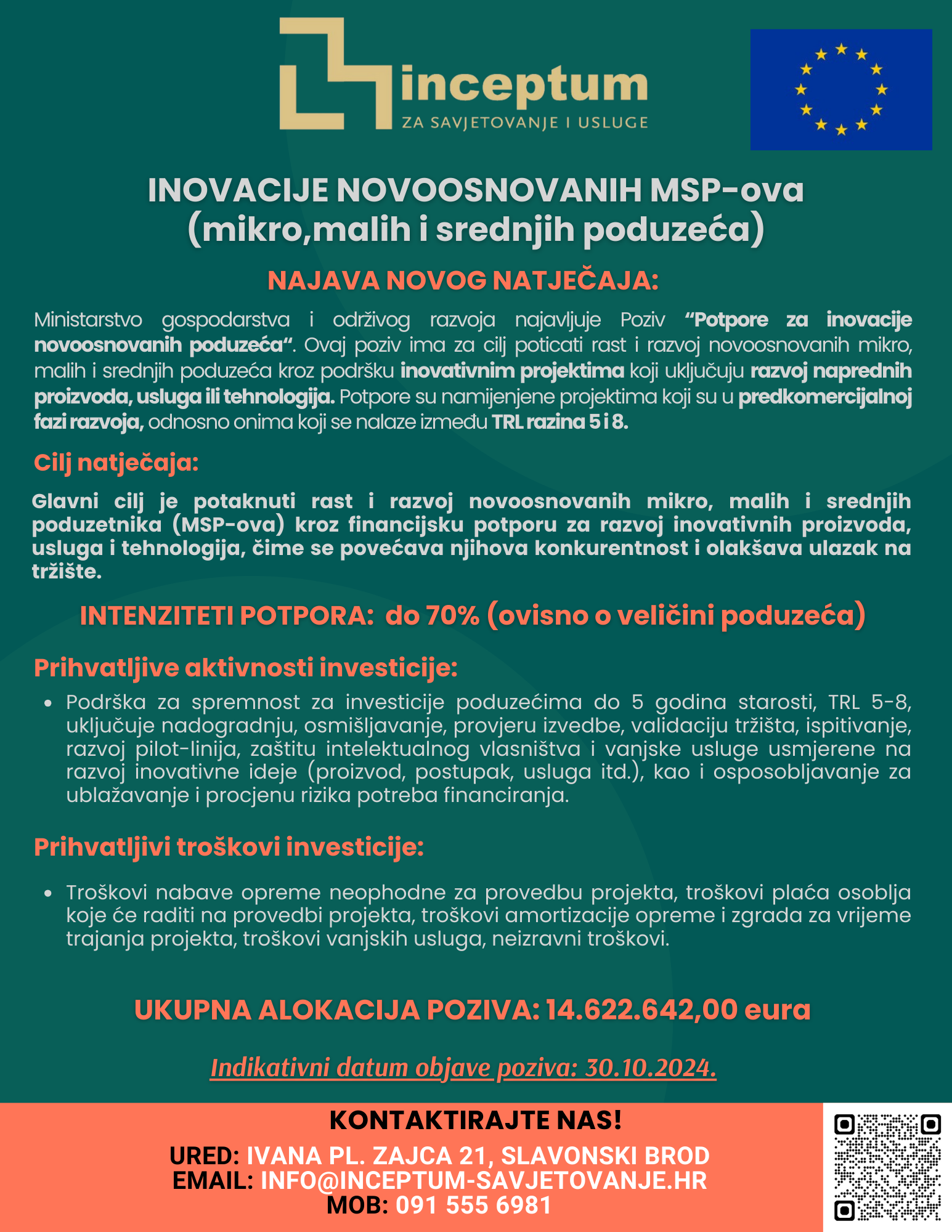 Pročitajte više o članku Poticanje inovacija za novoosnovane MSP-ove – Iskoristite priliku za rast i razvoj!